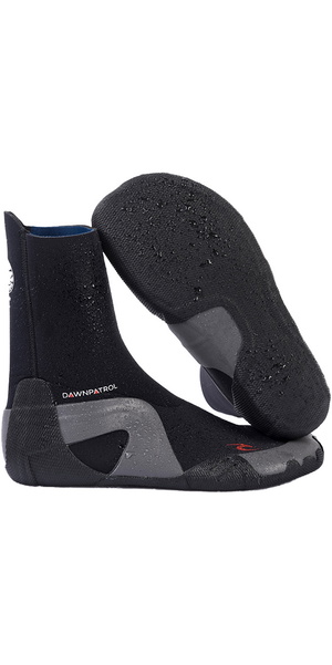 2026 Rip Curl Dawn Patrol 5mm Round Toe Neoprene Boots WBO7CD - BLACK